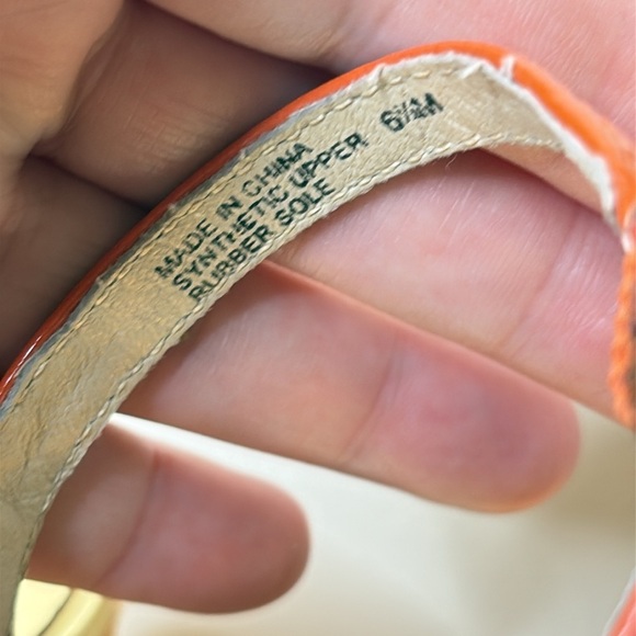 Michael Kors | Spring Orange Summer Wedge Knotted Braided Strappy Sandals 6.5 M - Picture 8 of 17